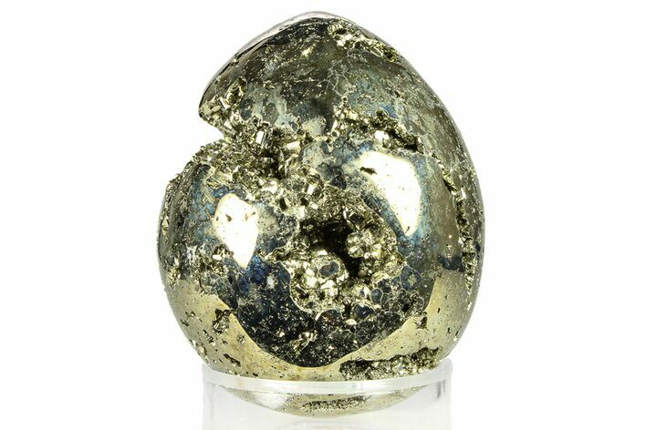 Polished Pyrite Egg - Peru #302400